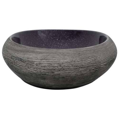 Nadgradni Lavabo - Umivaonik ljubičasto-siv ovalni 59x40x14 cm keramički - Ljubičasta 59 x 40 x 14 cm Cijena