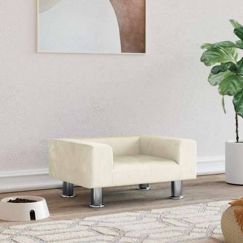 Krevet za pse krem 50x40x26,5 cm baršunasti - Krema 50 x 40 x 26.5 cm Cijena