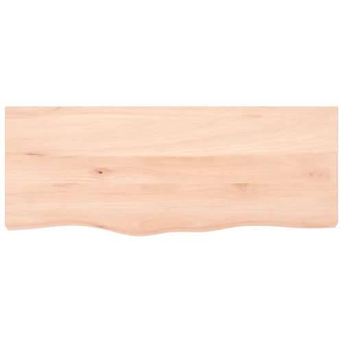 Zidna polica 100x40x(2-6) cm neobrađena masivna hrastovina - Prirodna 100 x 40 x 6 cm 1 Cijena