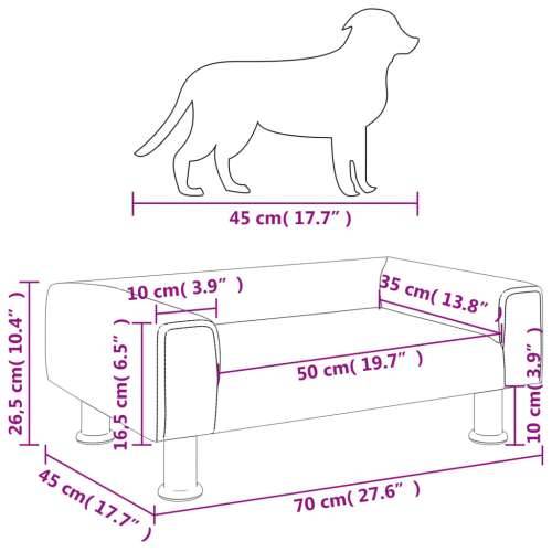 Krevet za pse tamnosivi 70x45x26,5 cm baršunasti Cijena