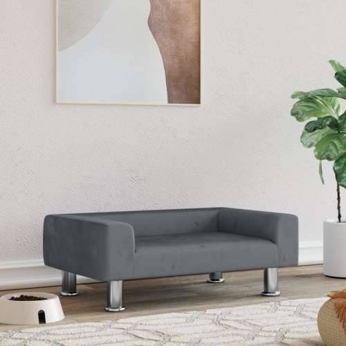 Krevet za pse tamnosivi 70x45x26,5 cm baršunasti - Tamno siva 70 x 45 x 26.5 cm Cijena