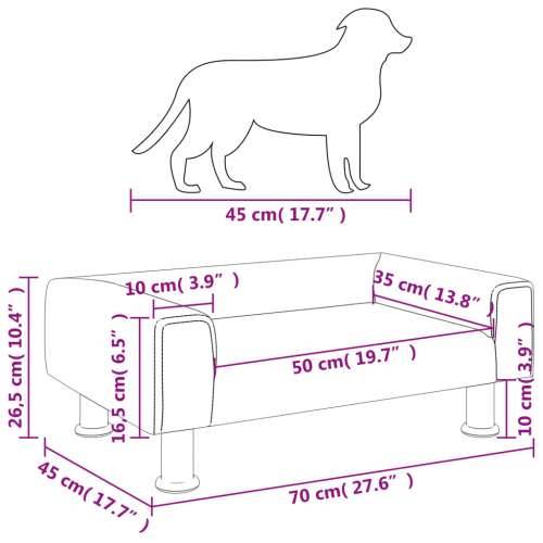 Krevet za pse crni 70x45x26,5 cm baršunasti Crna 70 x 45 x 26.5 cm Cijena