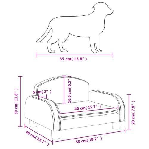 Krevet za pse crni 50 x 40 x 30 cm od umjetne kože Cijena