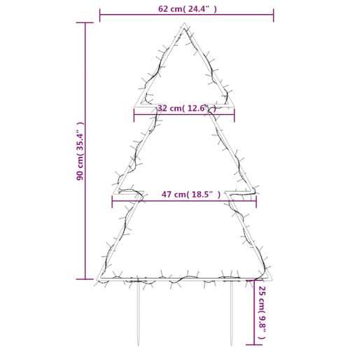 Ukrasno božićno drvce sa šiljcima 115 LED 90 cm - Crna 62 x 90 cm 1 Cijena
