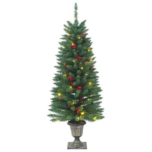 Umjetna božićna drvca 2 kom 100 LED žarulja zeleno 120 cm - Zelena 1 Cijena