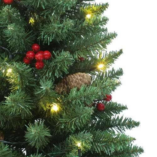 Umjetna božićna drvca 2 kom 100 LED žarulja zeleno 120 cm - Zelena 1 Cijena