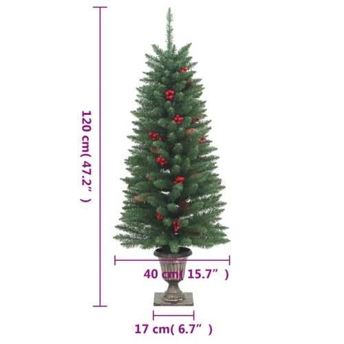 Umjetna božićna drvca 2 kom 100 LED žarulja zeleno 120 cm - Zelena 1 Cijena