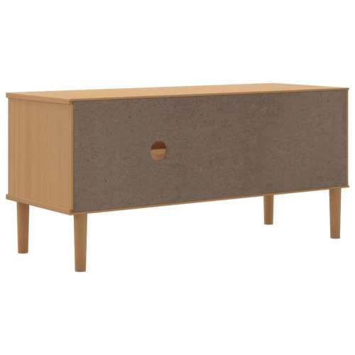 TV ormarić SENJA izgled ratana smeđi 106x40x49 cm od borovine - Smeđa 1 Cijena
