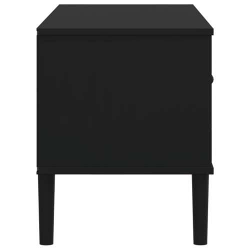 TV ormarić SENJA izgled ratana crni 106x40x49 cm od borovine Crna 1 Cijena