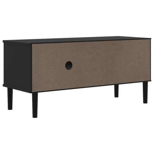 TV ormarić SENJA izgled ratana crni 106x40x49 cm od borovine Crna 1 Cijena