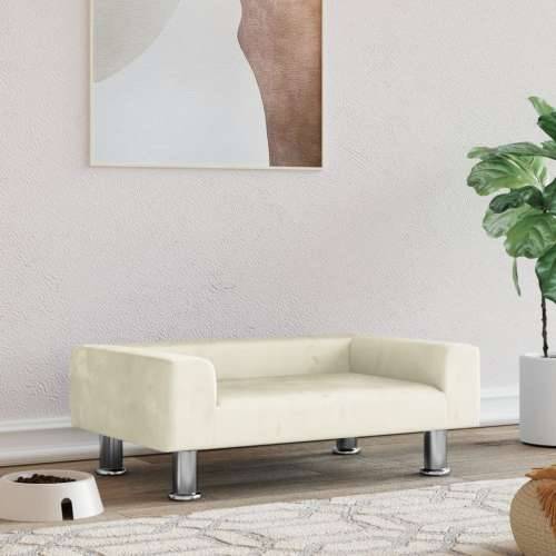 Krevet za pse krem 70x45x26,5 cm baršunasti - Krema 70 x 45 x 26.5 cm Cijena
