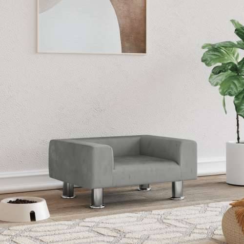 Krevet za pse svjetlosivi 50x40x26,5 cm baršunasti - Svjetlosiva 50 x 40 x 26.5 cm Cijena