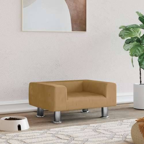 Krevet za pse smeđi 50x40x26,5 cm baršunasti - Smeđa 50 x 40 x 26.5 cm Cijena