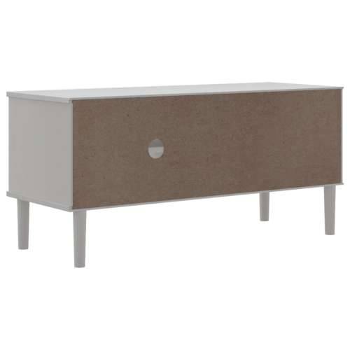 TV ormarić SENJA izgled ratana bijeli 106x40x49 cm od borovine - Bijela 1 Cijena