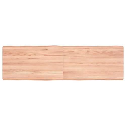 Stolna ploča svjetlosmeđa 140x40x(2-6) cm obrađena hrastovina - Svjetlosmeđa 140 x 40 x 6 cm 1 Cijena