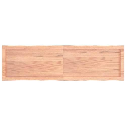 Stolna ploča svjetlosmeđa 140x40x(2-6) cm obrađena hrastovina - Svjetlosmeđa 140 x 40 x 6 cm 1 Cijena