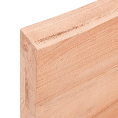 Stolna ploča svjetlosmeđa 140x40x(2-6) cm obrađena hrastovina - Svjetlosmeđa 140 x 40 x 6 cm 1 Cijena