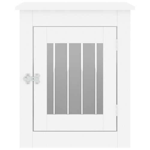 Namještaj s kavezom za pse bijeli 55x75x65 cm drveni - Bijela 55 x 75 x 65 cm Cijena