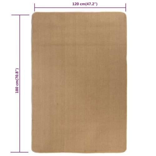 Ukrasni tepih od jute s podlogom od lateksa 120x180 cm prirodni - Svjetlosmeđa 120 x 180 cm Cijena