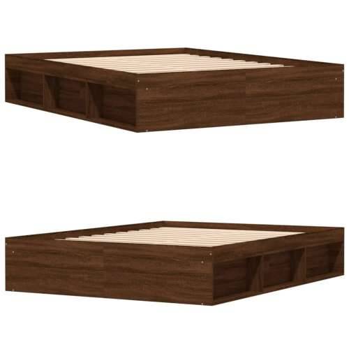 Okvir za krevet smeđi hrast 150 x 200 cm veliki bračni - Smeđi hrast 150 x 200 cm Cijena