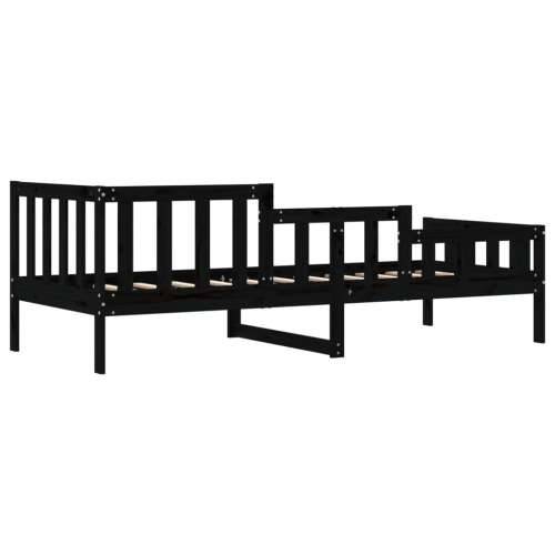 Dnevni ležaj crni 80 x 200 cm od masivne borovine - Crna 80 x 200 cm Cijena