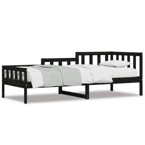 Dnevni ležaj crni 90 x 190 cm od masivne borovine - Crna 90 x 190 cm Cijena