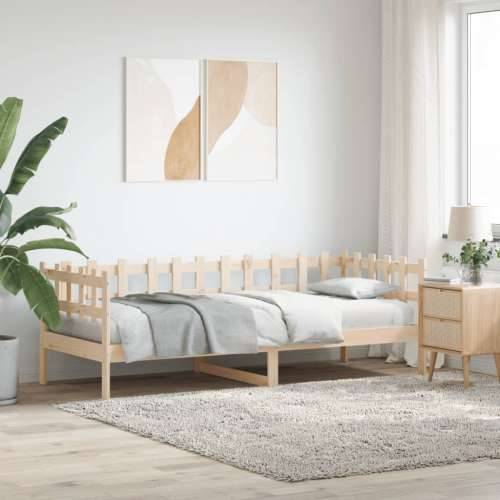 Dnevni krevet bez madraca 90 x 200 cm od masivne borovine - Prirodna 90 x 200 cm Cijena