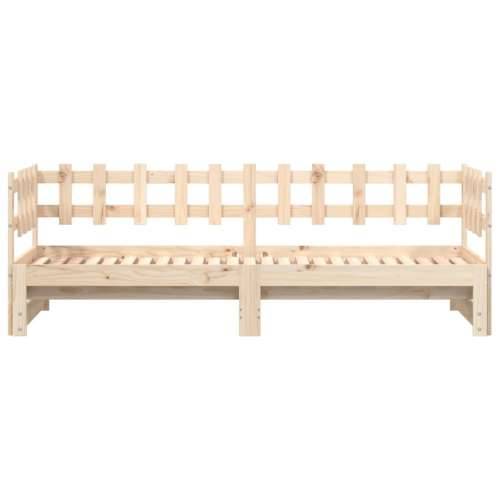 Dnevni ležaj na izvlačenje 2x (80 x 200) cm od masivne borovine - Prirodna 80 x 200 cm Cijena