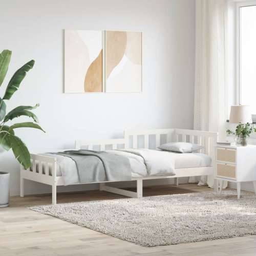 Dnevni krevet bez madraca bijeli 90 x 200 cm masivna borovina - Bijela 90 x 200 cm Cijena