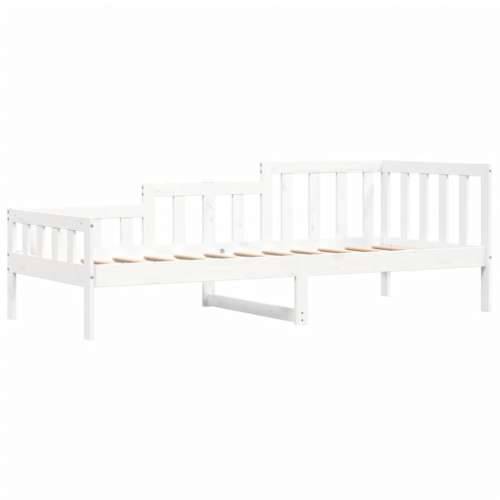 Dnevni krevet bez madraca bijeli 90 x 200 cm masivna borovina - Bijela 90 x 200 cm Cijena