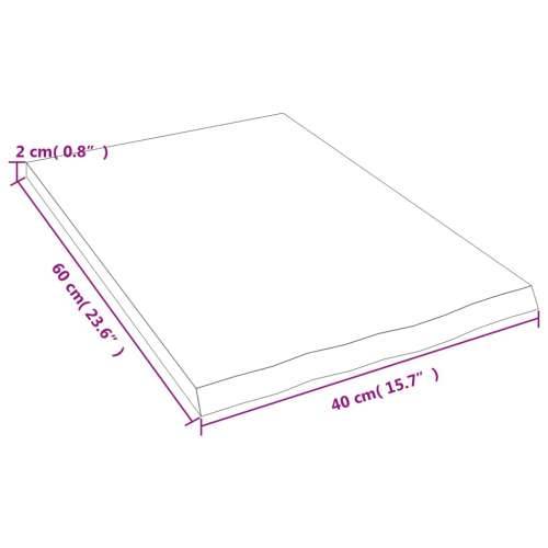 Kupaonska radna ploča 40 x 60 x 2 cm netretirano masivno drvo - Prirodna 40 x 60 x 2 cm Cijena