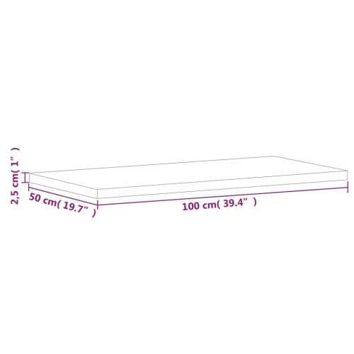 Stolna ploča 100 x 50 x 2,5 cm pravokutna od masivne bukovine Smeđa 100 x 50 x 2.5 cm 1 Cijena