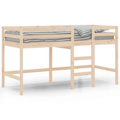 Dječji krevet na kat s ljestvama 90x190 cm masivna borovina - Prirodna 90 x 190 cm Cijena