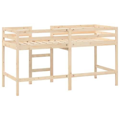 Dječji krevet na kat s ljestvama 90x190 cm masivna borovina - Prirodna 90 x 190 cm Cijena