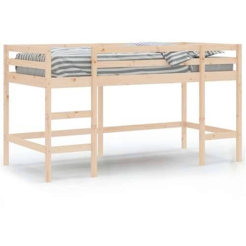 Dječji krevet na kat s ljestvama 90x190 cm masivna borovina - Prirodna 90 x 190 cm Cijena