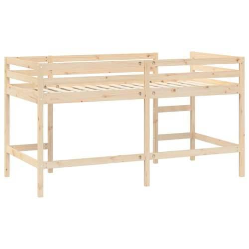 Dječji krevet na kat s ljestvama 90x190 cm masivna borovina - Prirodna 90 x 190 cm Cijena