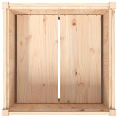 Vrtna sadilica 70 x 70 x 70 cm od masivne borovine - Prirodna boja bora 1 Cijena
