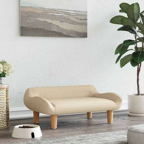 Krevet za pse krem boja 70 x 40 x 24 cm od tkanine - Krema tkanina Cijena