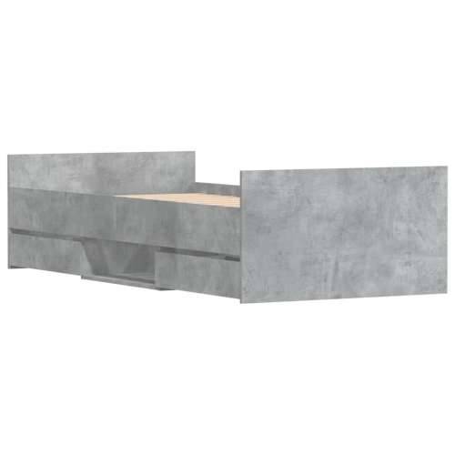 Okvir kreveta s uzglavljem i podnožjem boja betona 90x190 cm - Beton siva 90 x 190 cm Cijena