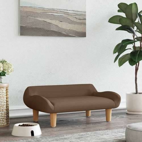 Krevet za pse smeđi 70x40x24 cm od tkanine - Smeđa tkanina Cijena