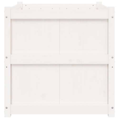 Vrtna sadilica bijela 70 x 70 x 70 cm od masivne borovine - Bijela 1 Cijena