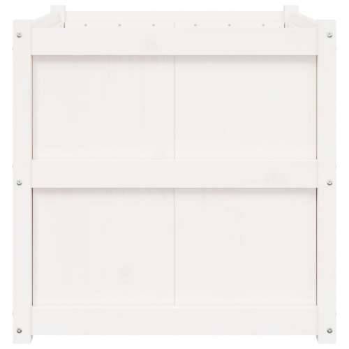 Vrtna sadilica bijela 70 x 70 x 70 cm od masivne borovine - Bijela 1 Cijena