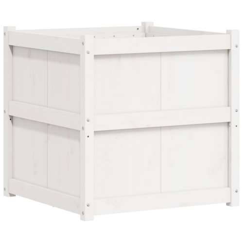 Vrtna sadilica bijela 70 x 70 x 70 cm od masivne borovine - Bijela 1 Cijena