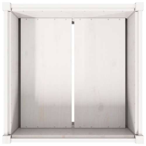 Vrtna sadilica bijela 70 x 70 x 70 cm od masivne borovine - Bijela 1 Cijena