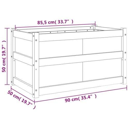 Vrtna sadilica bijela 90x50x50 cm od masivne borovine Cijena