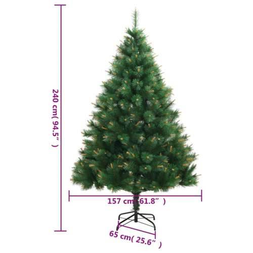 Umjetno božićno drvce sa šarkama i stalkom 240 cm - 240 cm 1 Osnovni Cijena