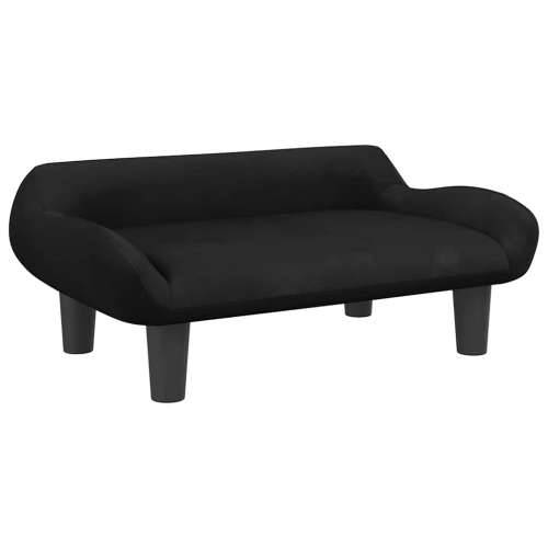 Krevet za pse crni 70x40x24 cm baršunasti - Crna Baršun Cijena