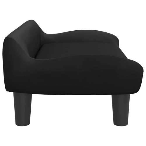 Krevet za pse crni 70x40x24 cm baršunasti - Crna Baršun Cijena