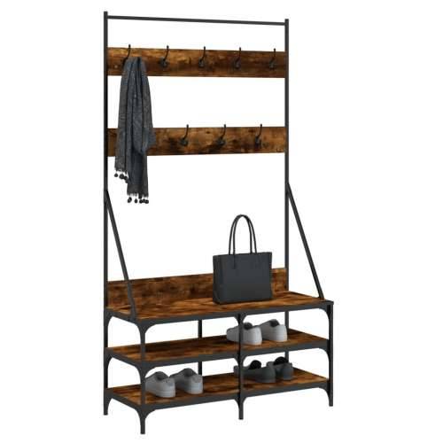 Stalak za odjeću i cipele boja hrasta 100x40x184 cm - Dimljeni hrast 100 x 40 x 184 cm 1 Cijena