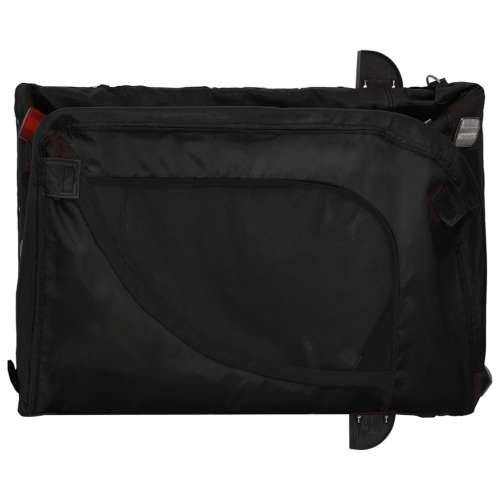 Prikolica za bicikl za ljubimce crna od tkanine i željeza - Crna 53 x 124 x 53 cm Cijena